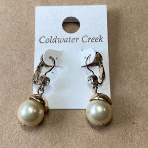 NWT Coldwater Creek Pearl Drop Earrings
